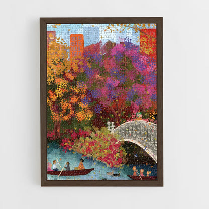 ap-jigsaw puzzle-3 cadre Bois foncé