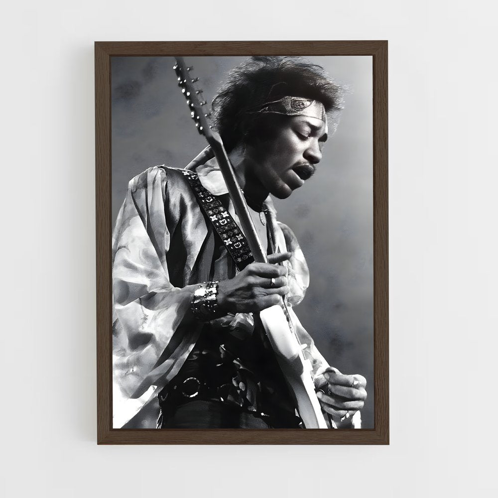 ap-jimi hendrix-7 cadre Bois foncé