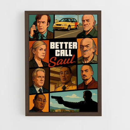 ap-jimmy mcgill saul goodman-2 cadre Bois foncé