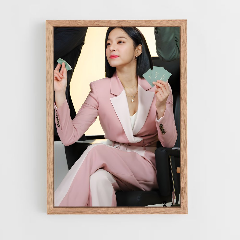 ap-jin young seo-2 cadre Bois clair