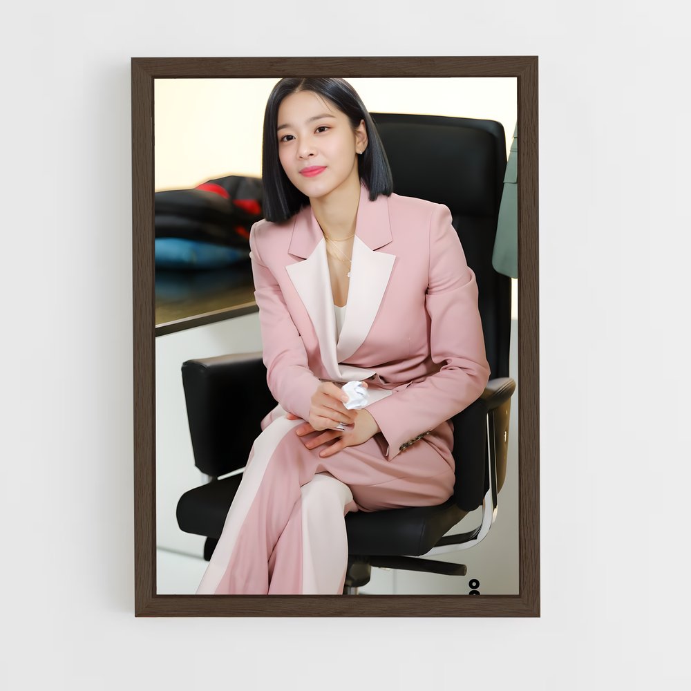 ap-jin young seo-4 cadre Bois foncé