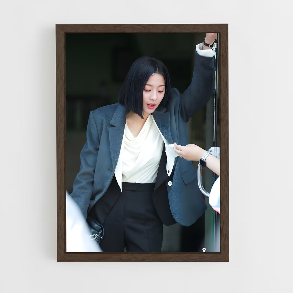 ap-jin young seo-5 cadre Bois foncé