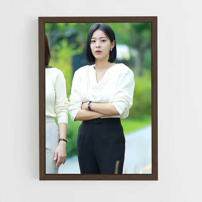 ap-jin young seo-7 cadre Bois foncé