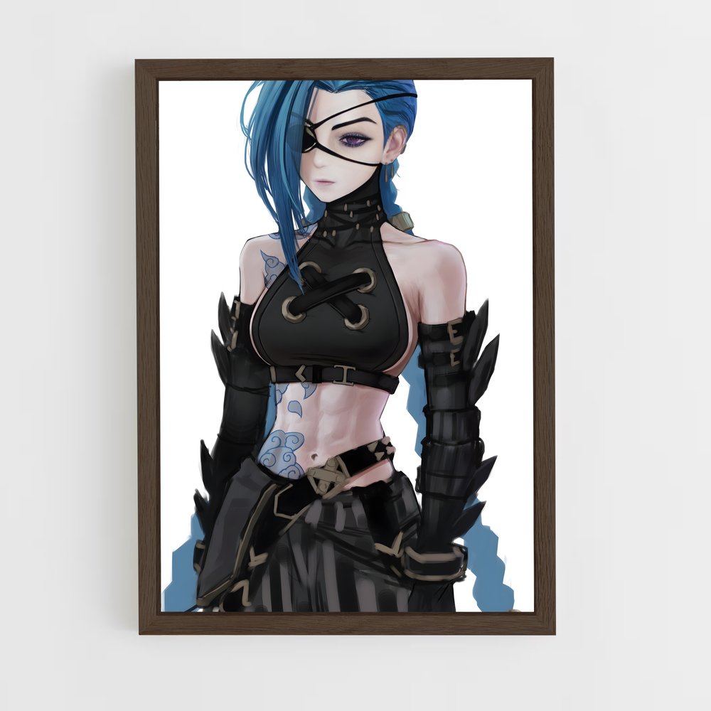 ap-jinx lol-8 cadre Bois foncé