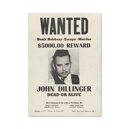 Poster Wanted: John Dillinger