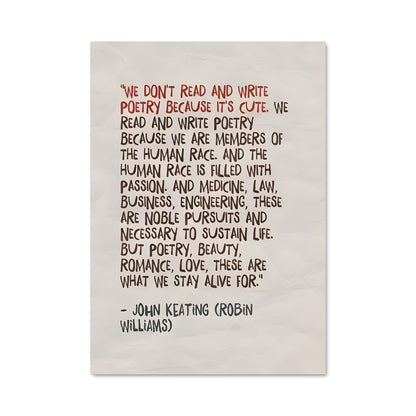Poster L'Inspiration de Keating
