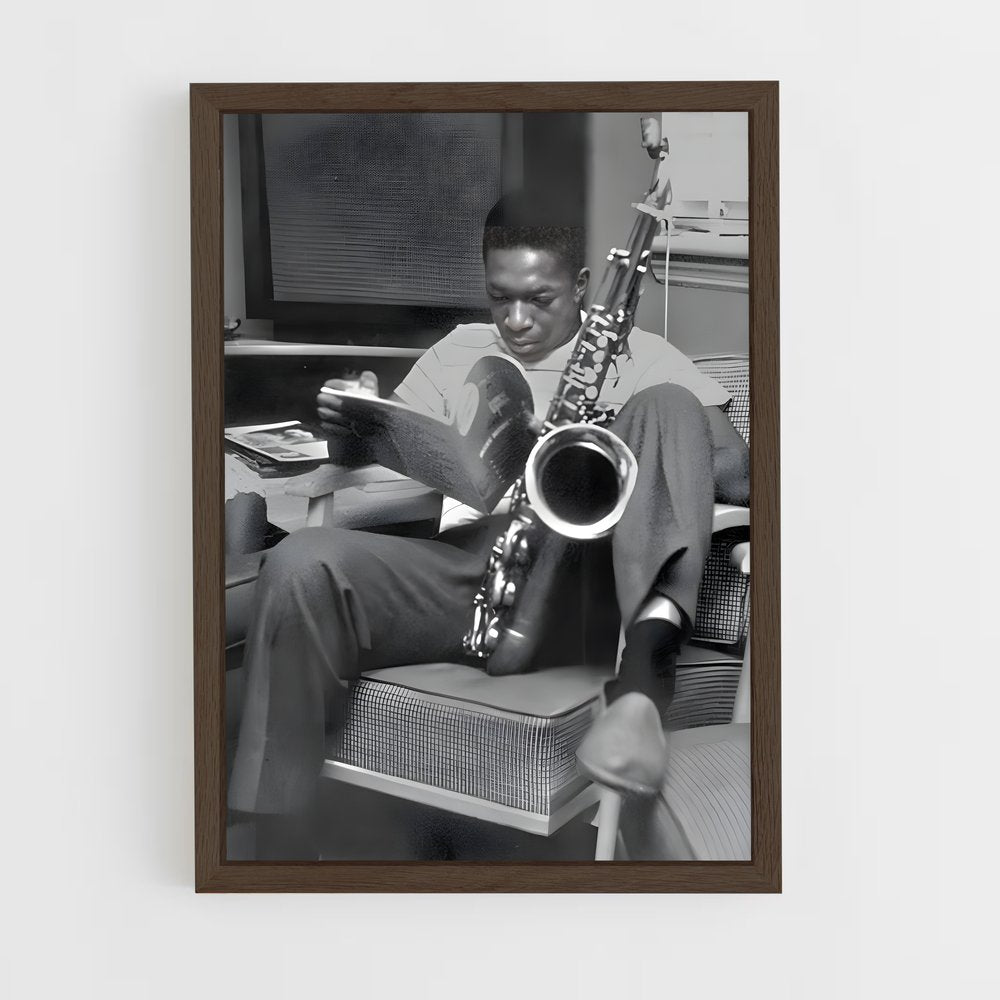 ap-john coltrane-1 cadre Bois foncé