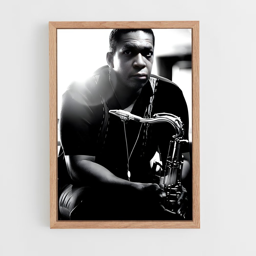 ap-john coltrane-10 cadre Bois clair