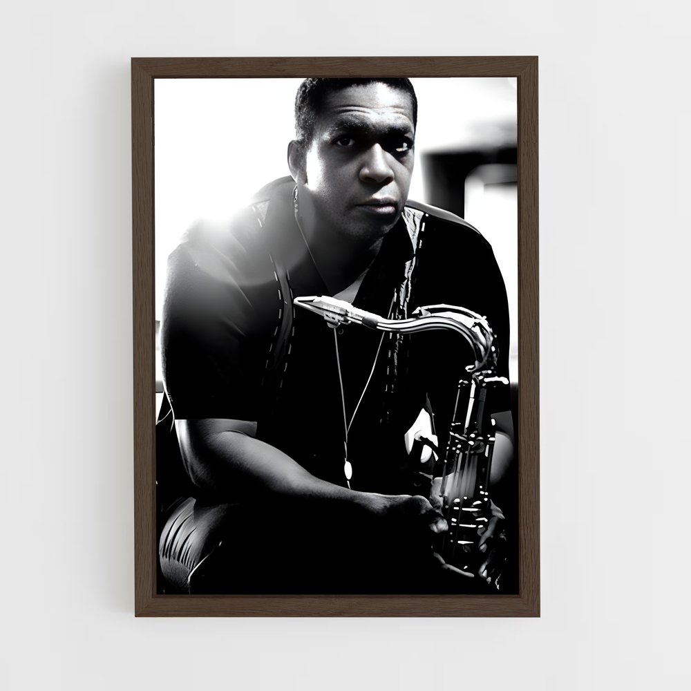 ap-john coltrane-10 cadre Bois foncé
