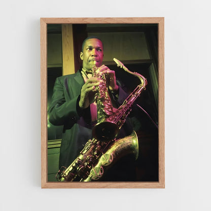 ap-john coltrane-11 cadre Bois clair