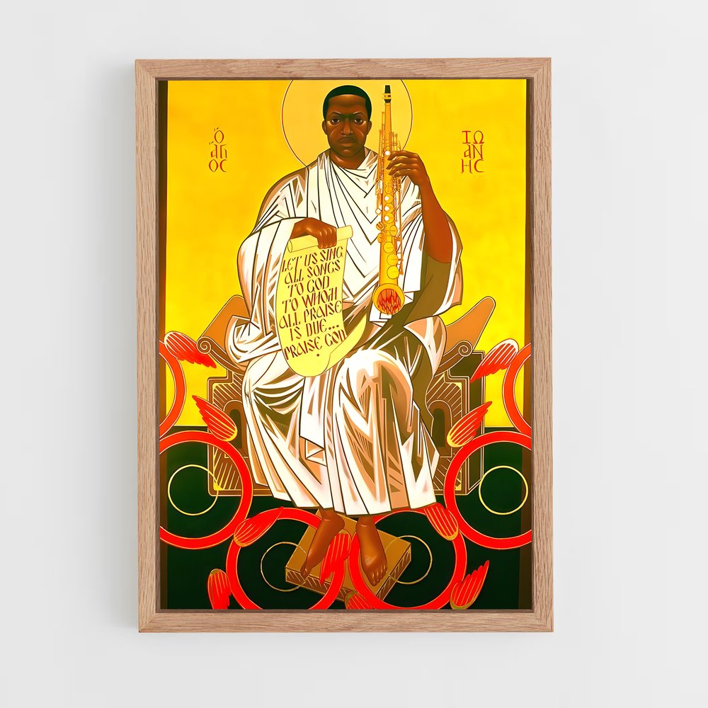 ap-john coltrane-12 cadre Bois clair
