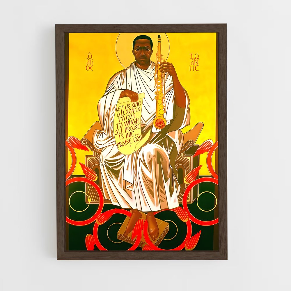 ap-john coltrane-12 cadre Bois foncé