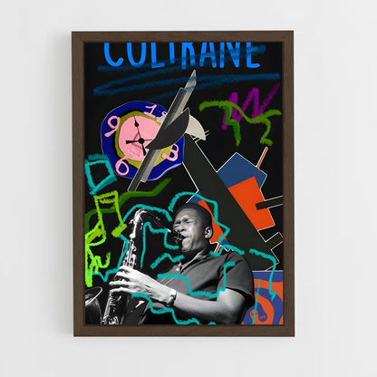 ap-john coltrane-13 cadre Bois foncé