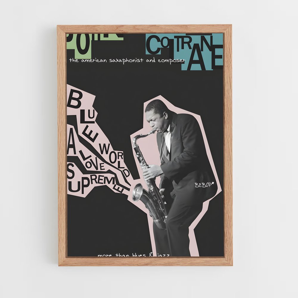 ap-john coltrane-9 cadre Bois clair