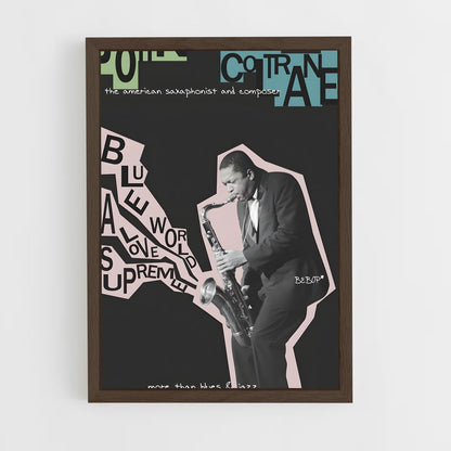 ap-john coltrane-9 cadre Bois foncé