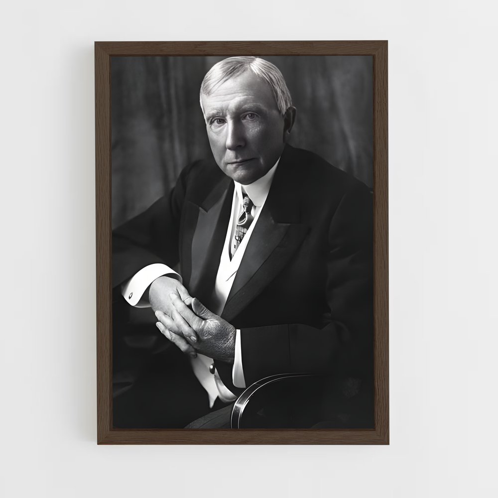 ap-john d rockefeller-4 cadre Bois foncé