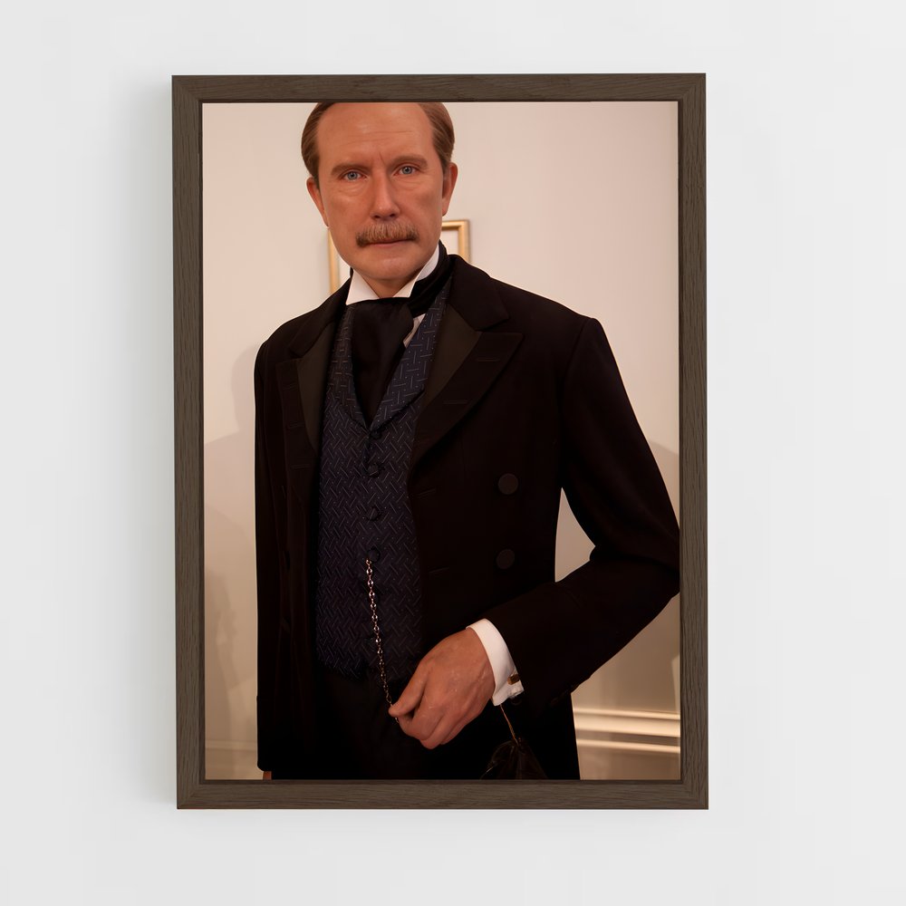 ap-john d rockefeller-6 cadre Bois foncé