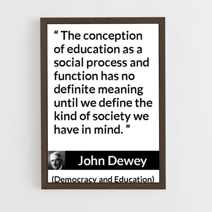 ap-john dewey-4 cadre Bois foncé