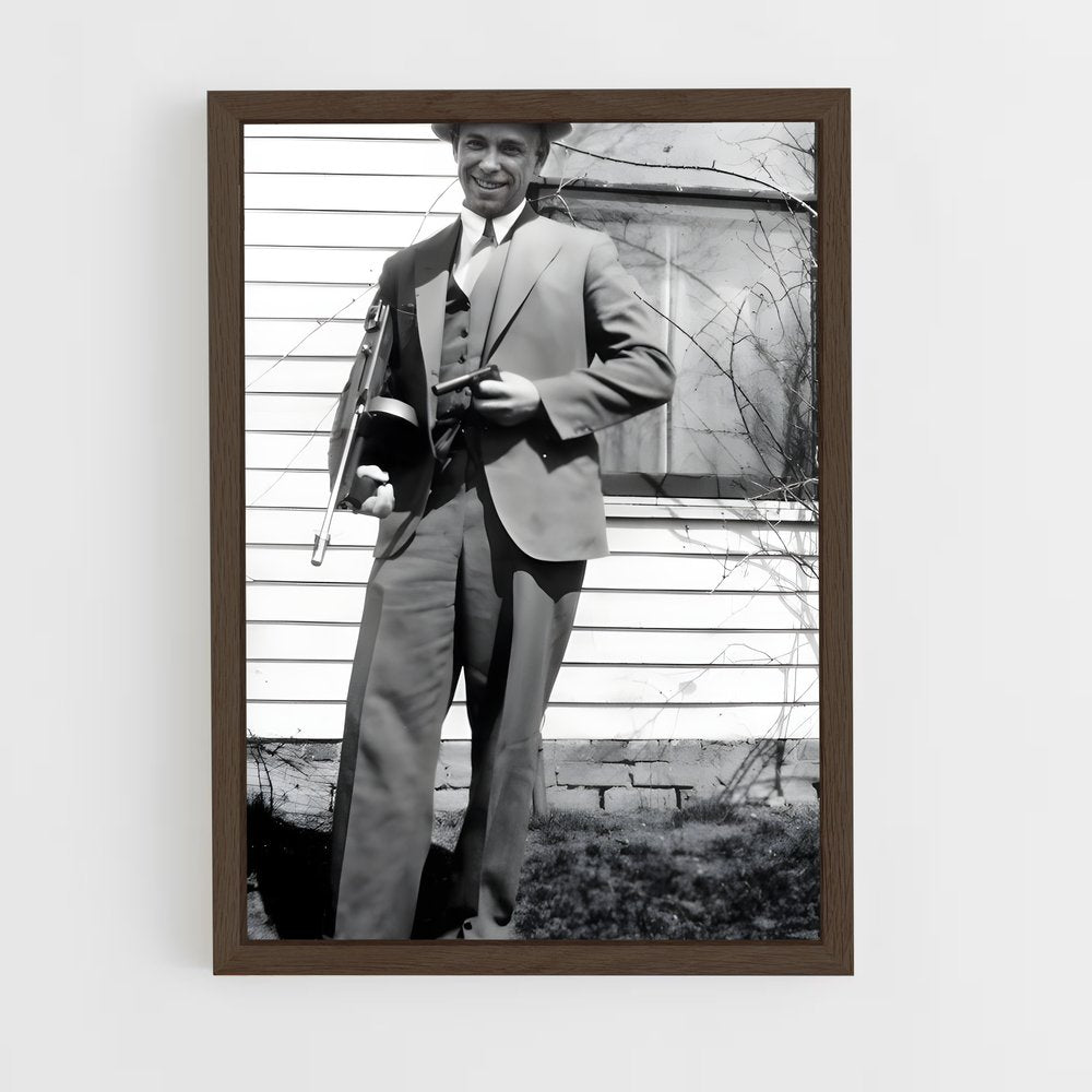 ap-john dillinger-1 cadre Bois foncé