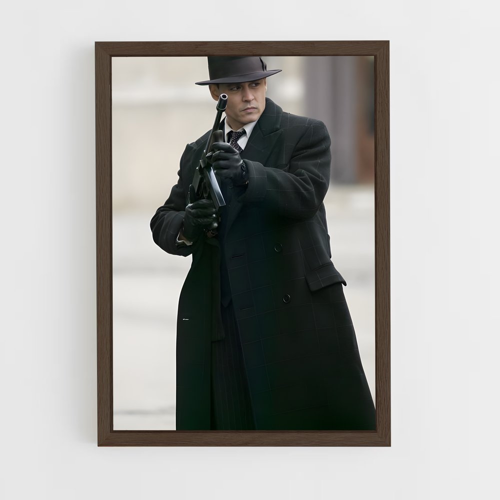 ap-john dillinger-3 cadre Bois foncé