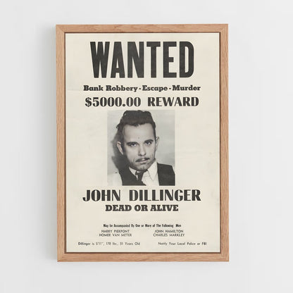 ap-john dillinger-4 cadre Bois clair