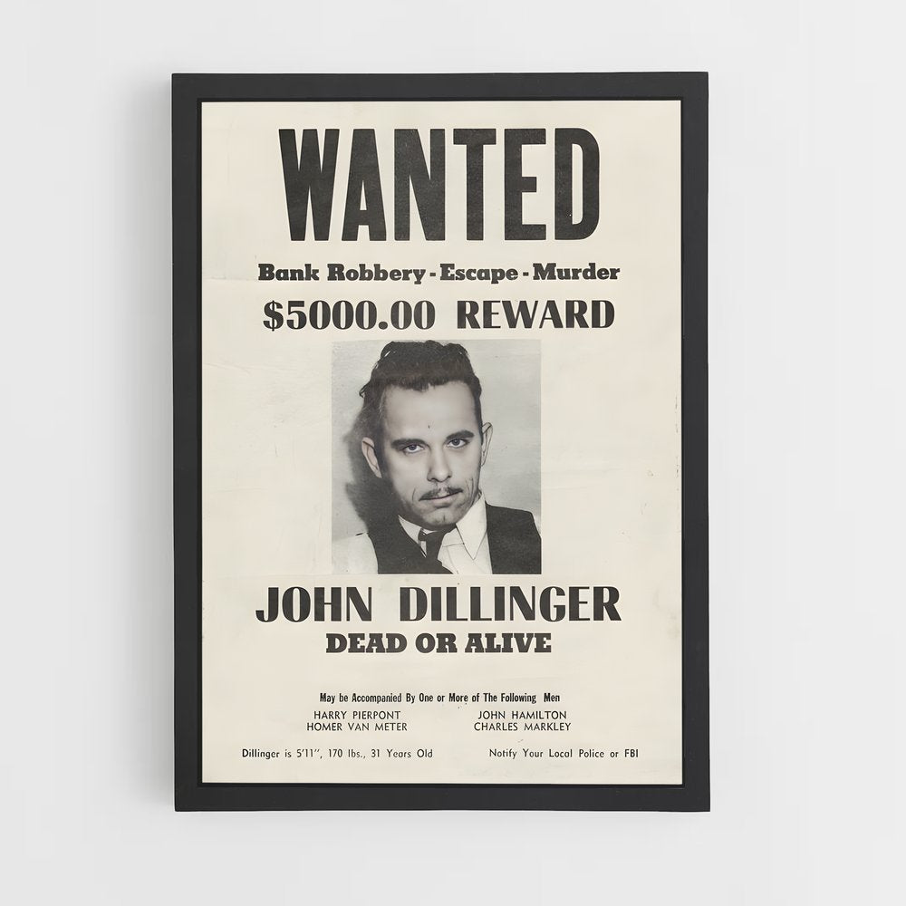 ap-john dillinger-4 cadre Noir