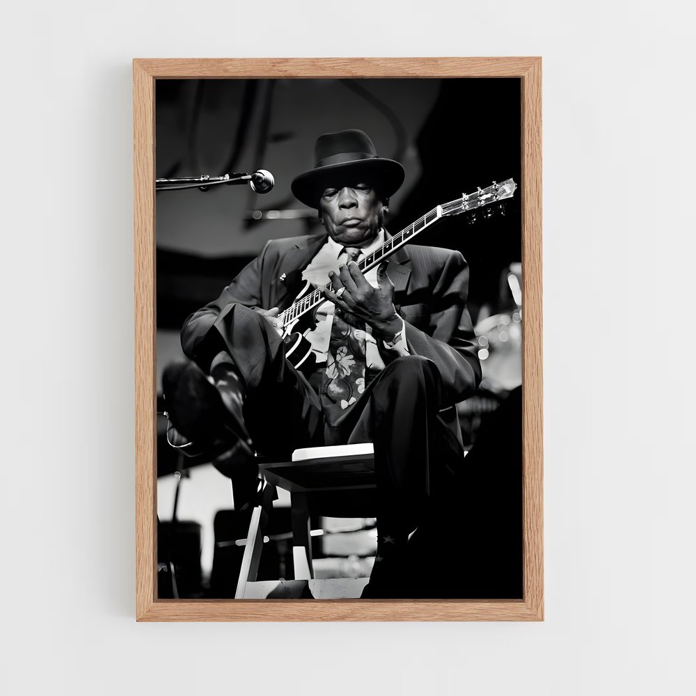 ap-john lee hooker-1 cadre Bois clair