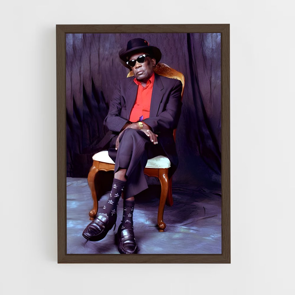 ap-john lee hooker-3 cadre Bois foncé