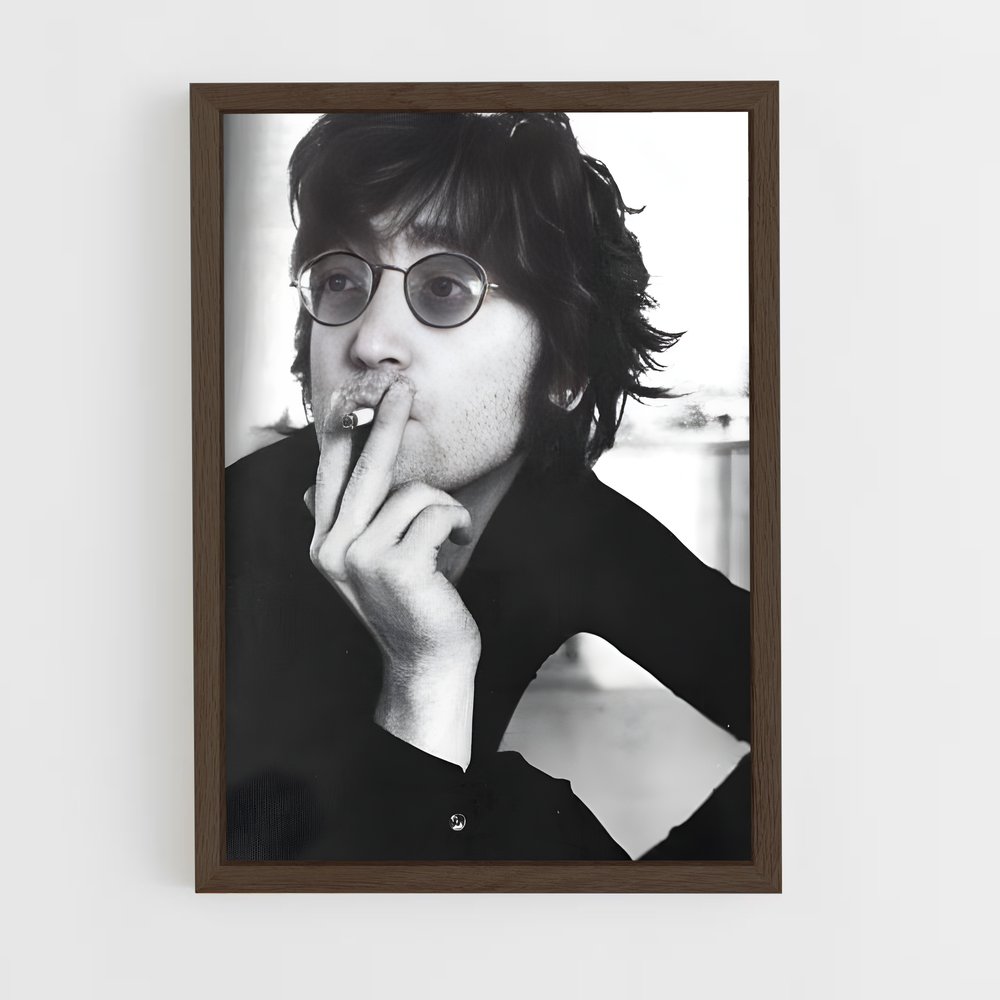 ap-john lennon-1 cadre Bois foncé