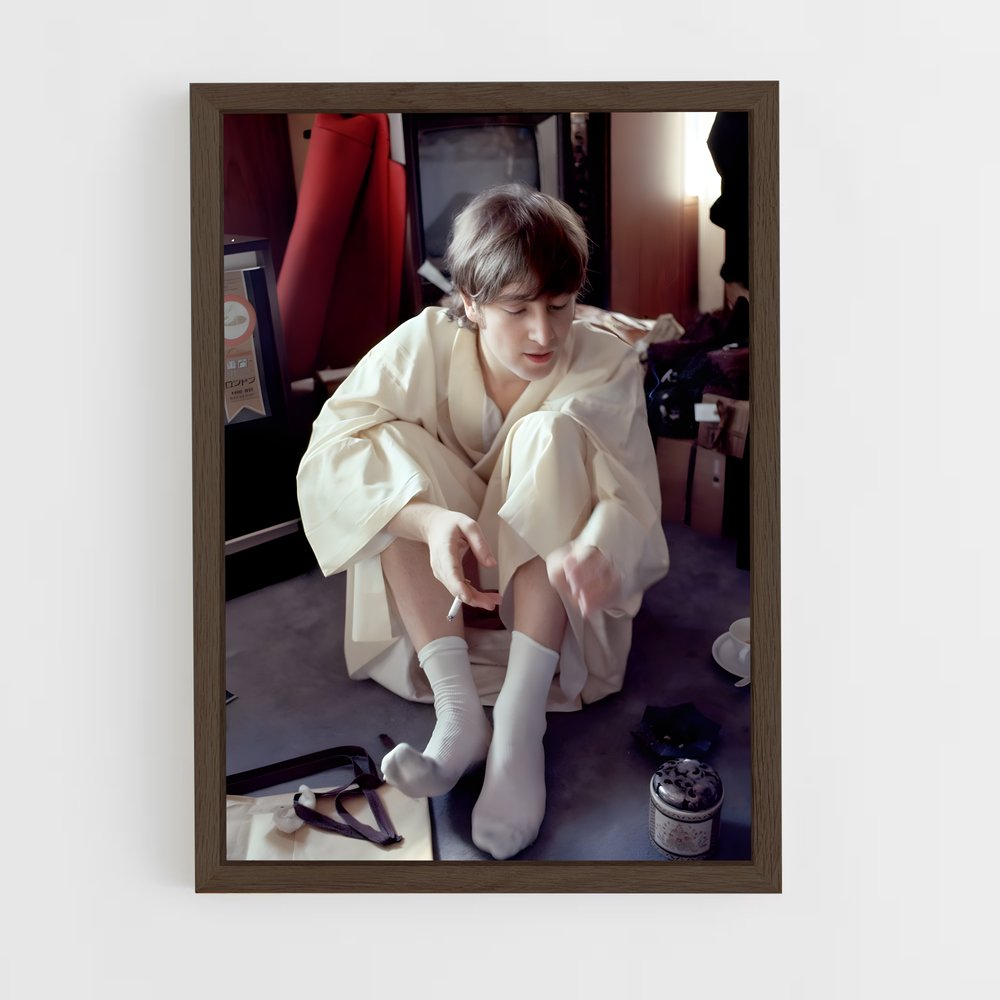 ap-john lennon-6 cadre Bois foncé
