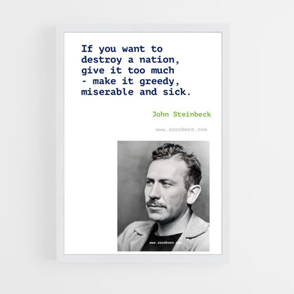 ap-john steinbeck-6 cadre Blanc
