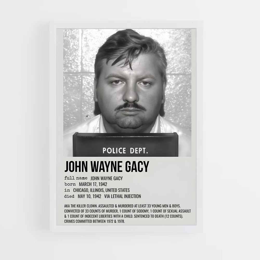 ap-john wayne gacy-1 cadre Blanc