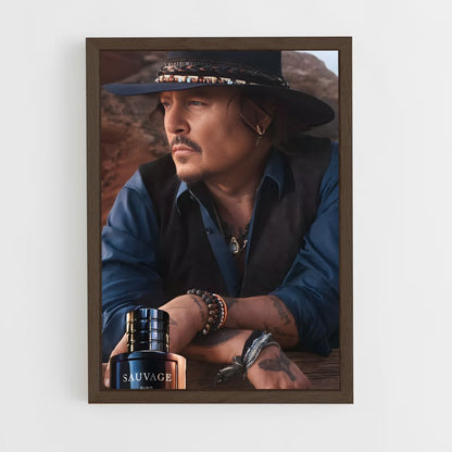 ap-johnny depp-3 cadre Bois foncé