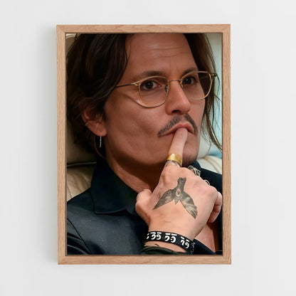ap-johnny depp-5 cadre Bois clair