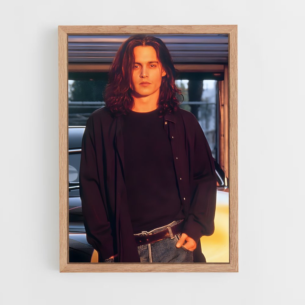 ap-johnny depp-6 cadre Bois clair