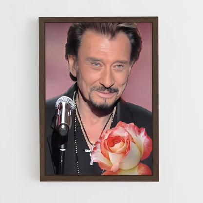 ap-johnny hallyday-11 cadre Bois foncé