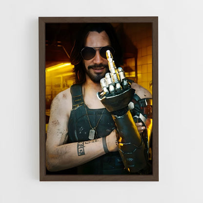 ap-johnny silverhand-1 cadre Bois foncé