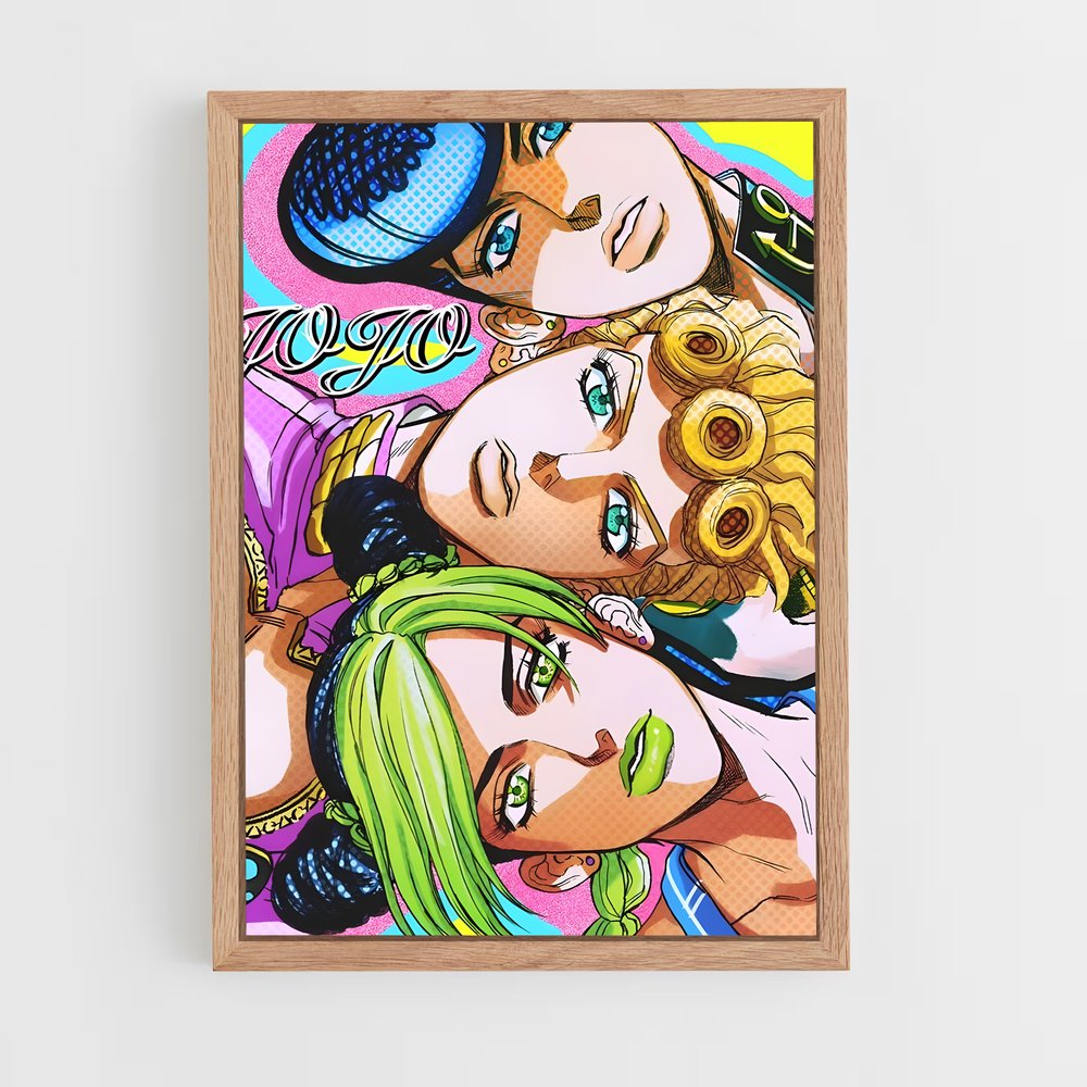ap-jojos bizarre adventure-4 cadre Bois clair