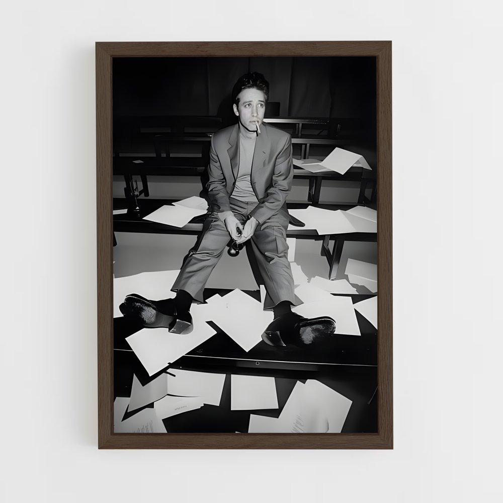 ap-jon stewart-2 cadre Bois foncé