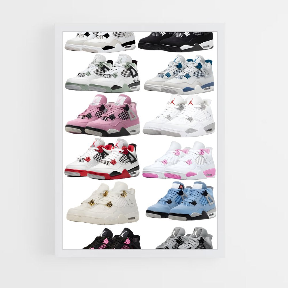 ap-jordan 4-2 cadre Blanc