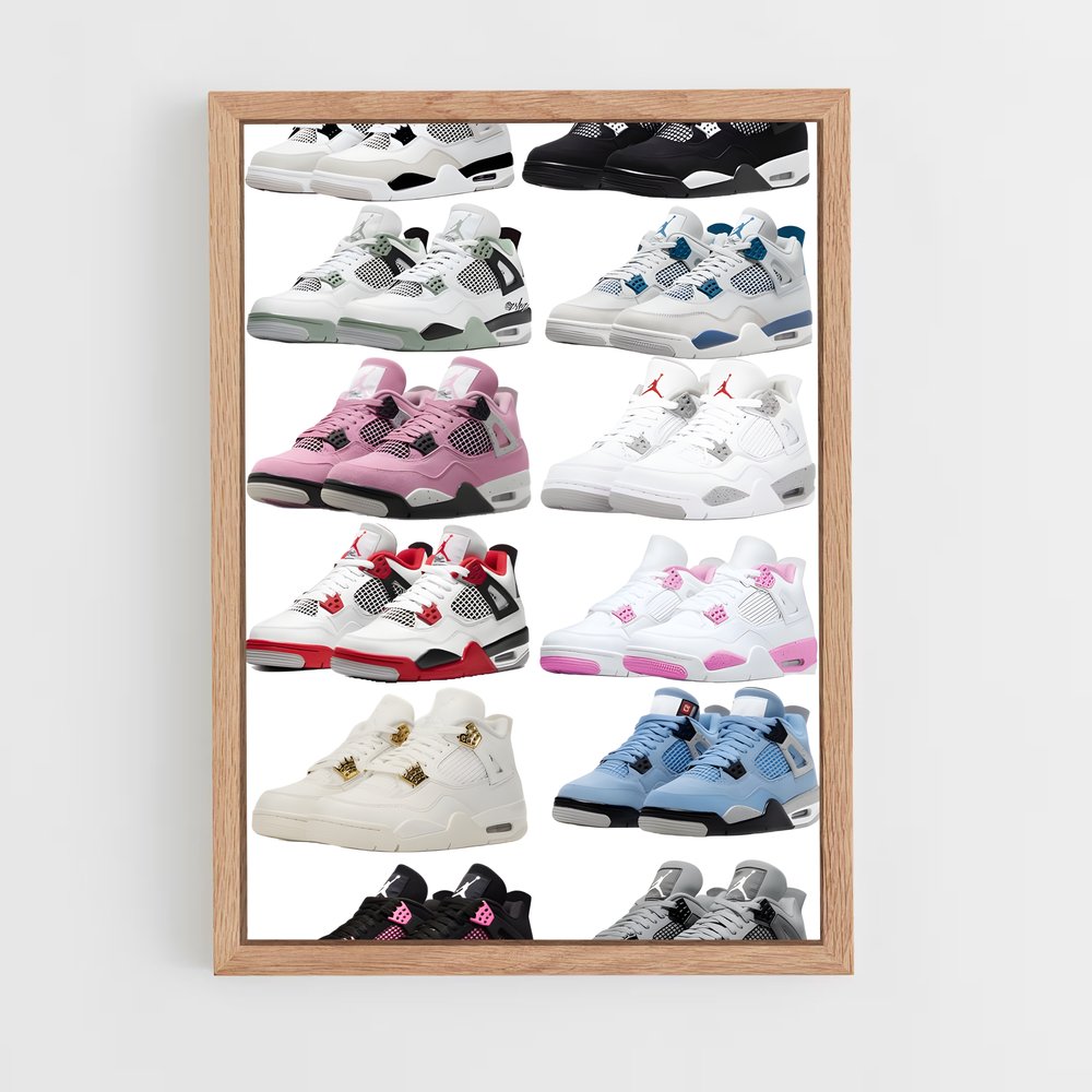 ap-jordan 4-2 cadre Bois clair