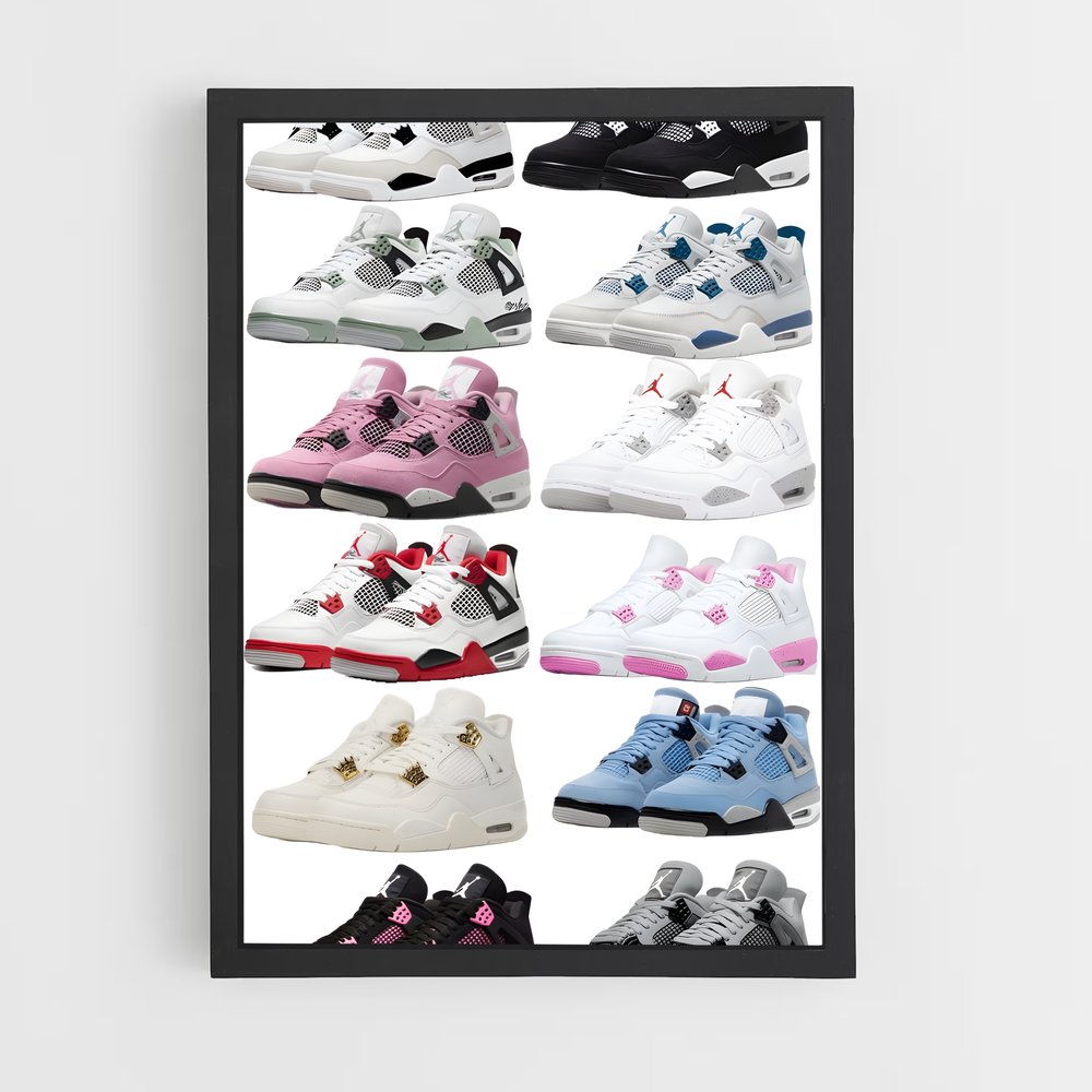 ap-jordan 4-2 cadre Noir