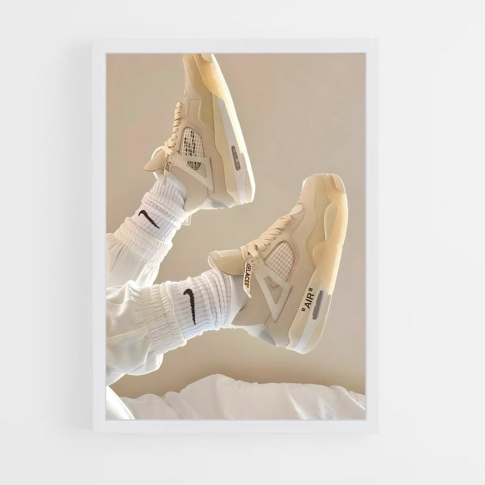 ap-jordan 4-4 cadre Blanc
