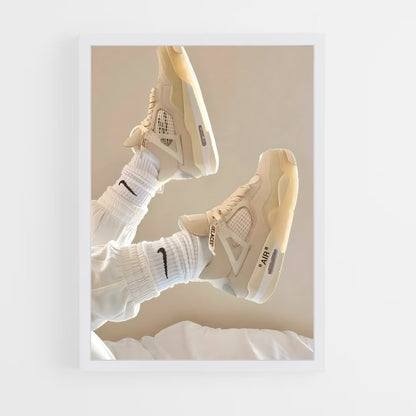 ap-jordan 4-4 cadre Blanc