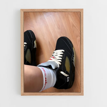 ap-jordan 5-1 cadre Bois clair