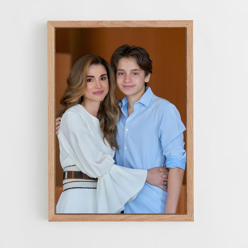 ap-jordanian royal family-2 cadre Bois clair
