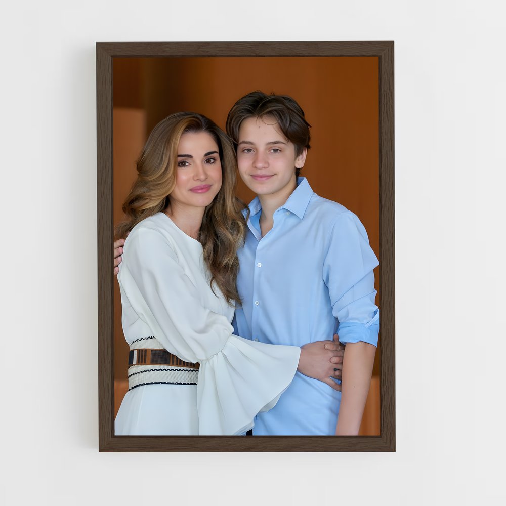 ap-jordanian royal family-2 cadre Bois foncé