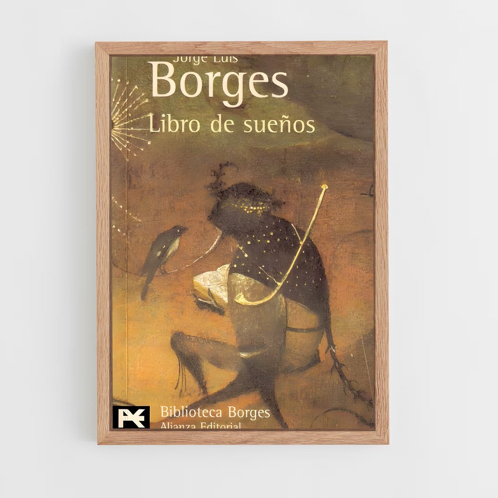 ap-jorge luis borges-8 cadre Bois clair