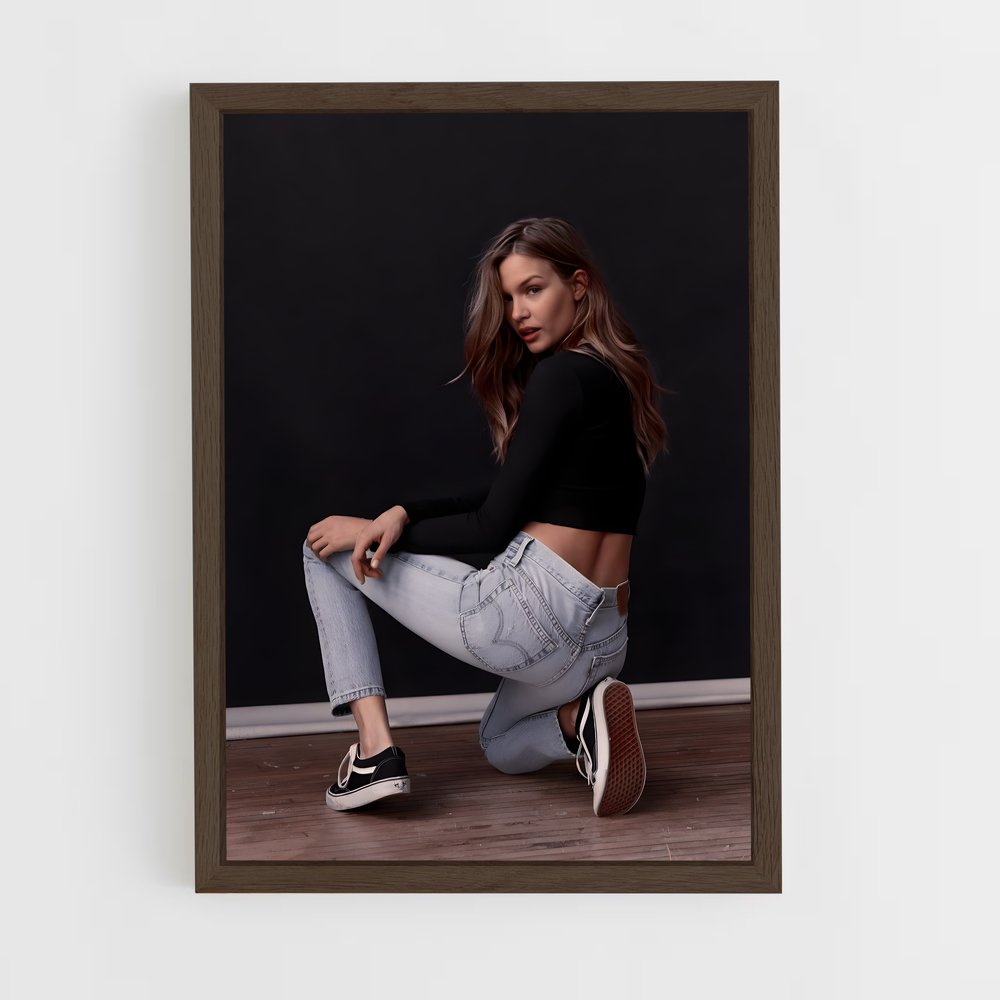 ap-josephine skriver-7 cadre Bois foncé
