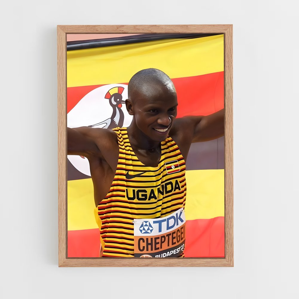 ap-joshua cheptegei-4 cadre Bois clair